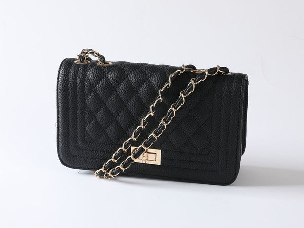 PU LEATHER QUILTED FASHION BAG