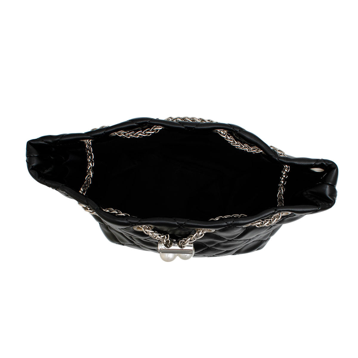 Mini Bucket Black Quilted Parisian Charm Bag