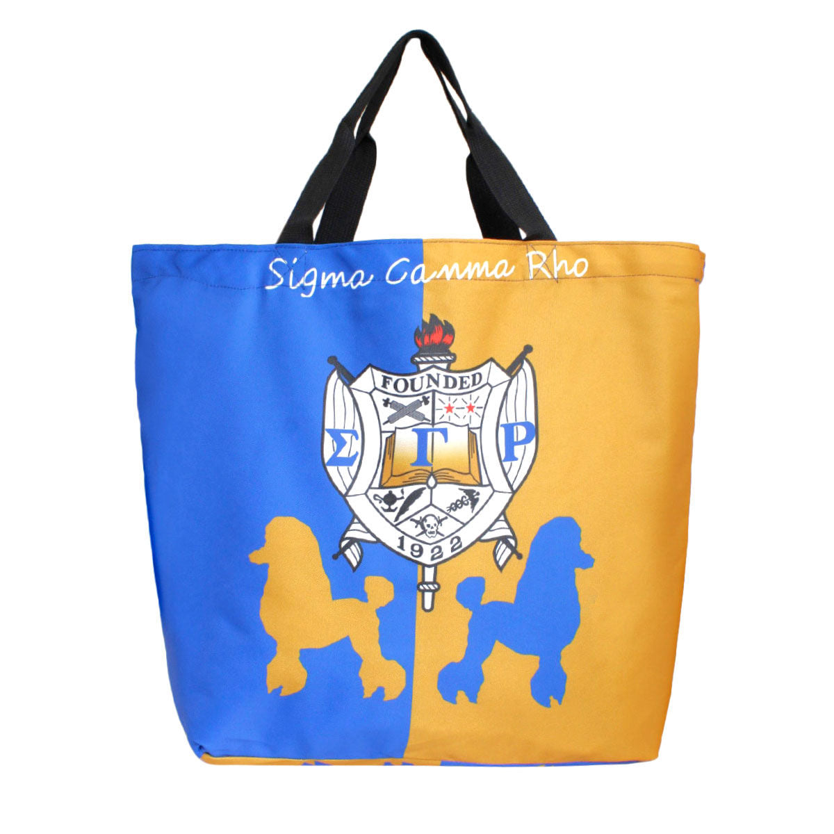 SGRHO Shield Gold Blue Large Shopper Tote Women