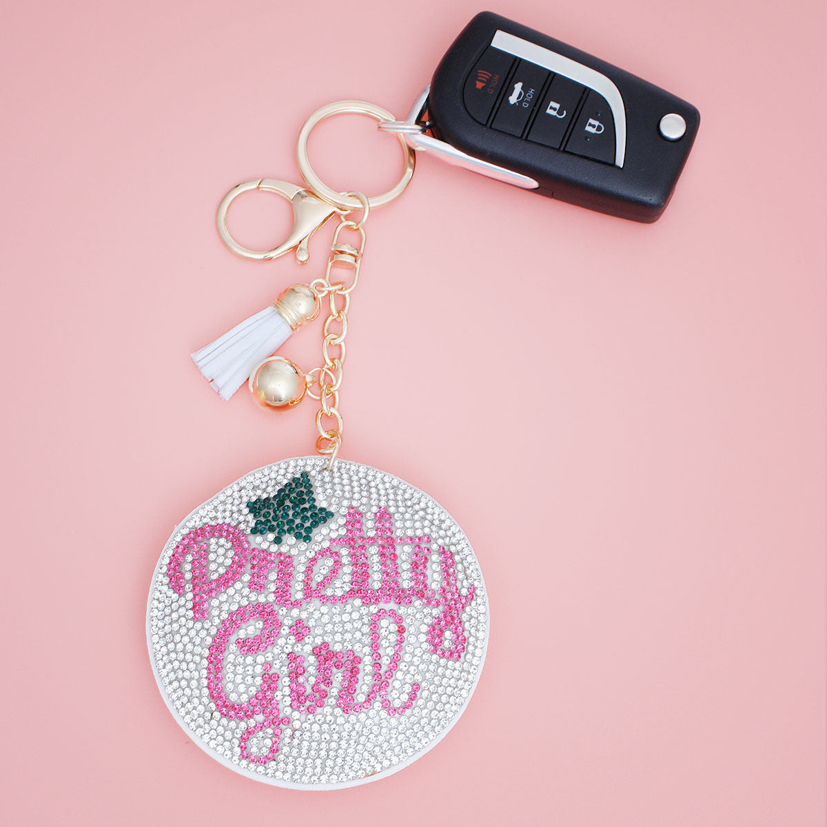 AKA Sorority Clear Pretty Girl Padded Keychain