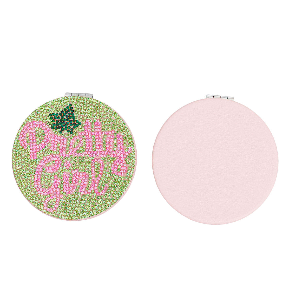 AKA Sorority Green Pretty Girl Mirror Compact