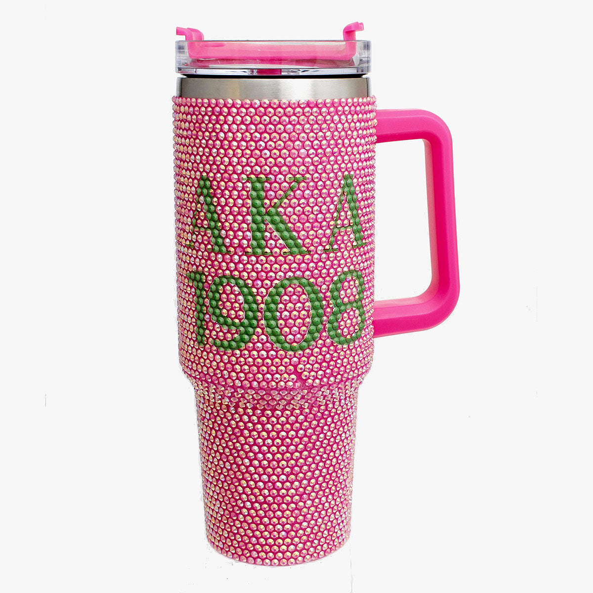 AKA Sorority Fuchsia Bling 40.5 oz Tumbler Cup