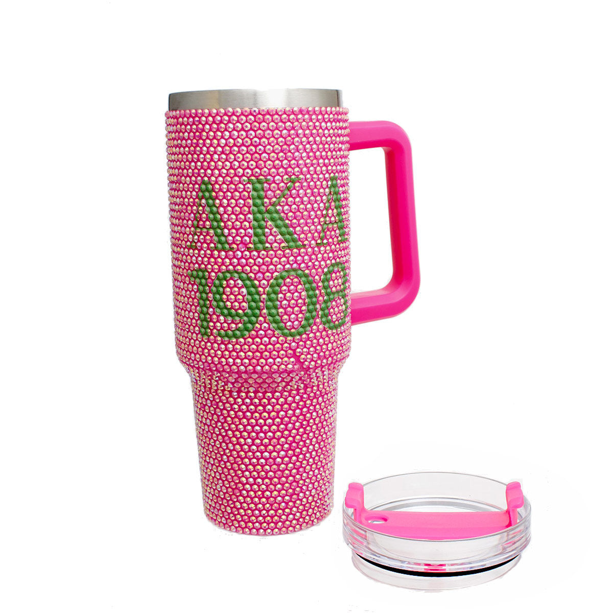 AKA Sorority Fuchsia Bling 40.5 oz Tumbler Cup