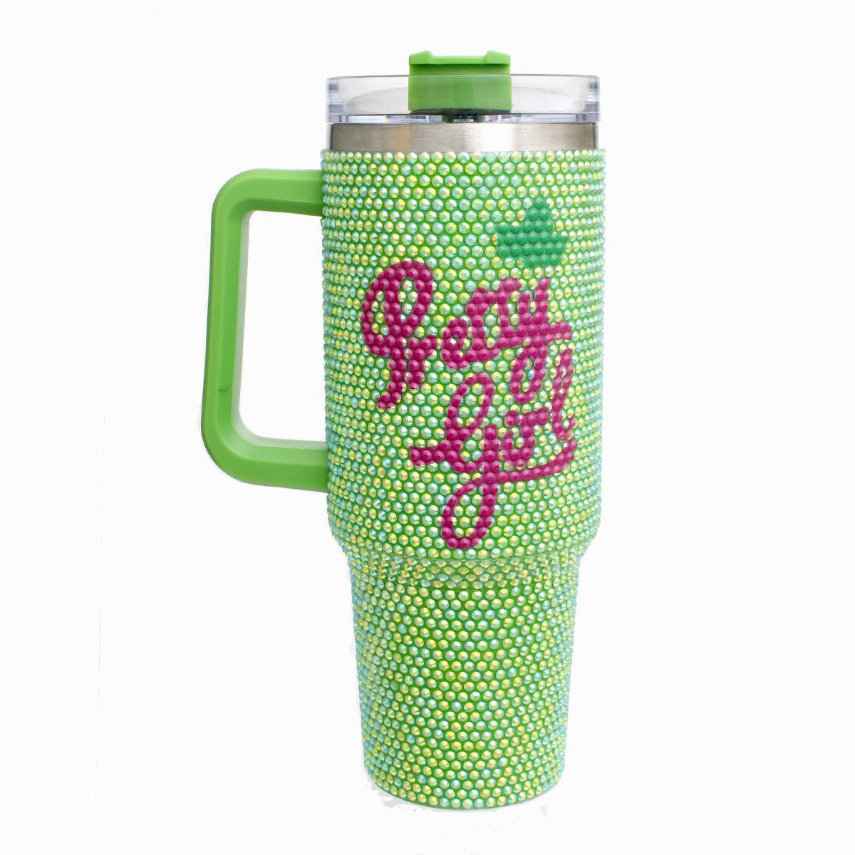 AKA Sorority Green Bling 40.5 oz Tumbler Cup