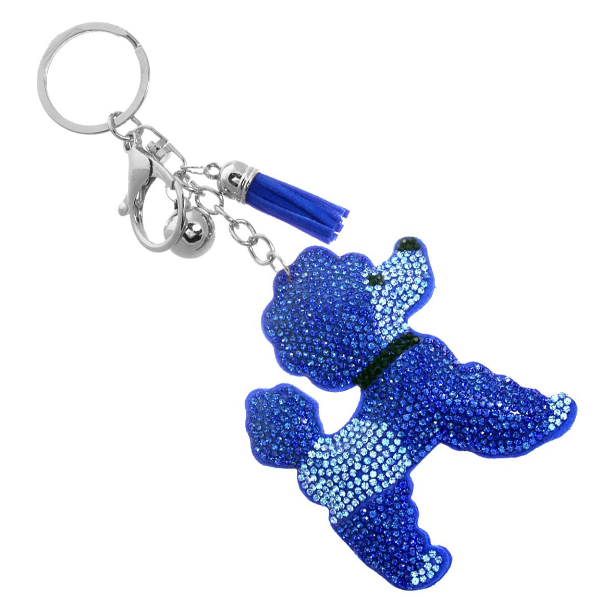 Blue Poodle Keychain Bag Charm