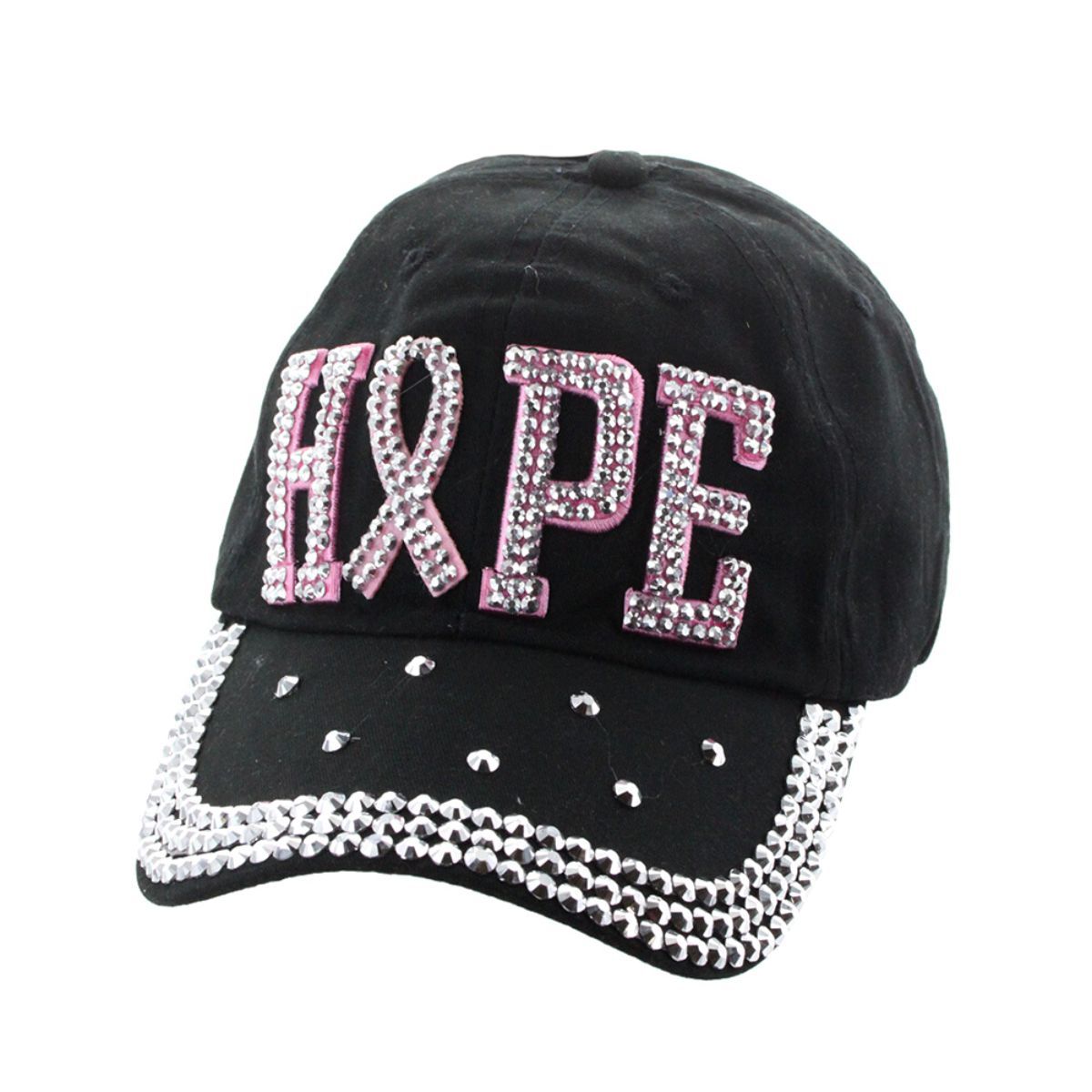 Denim Black Hope Pink Ribbon Cap