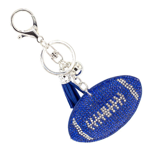 Blue Football Keychain Bag Charm