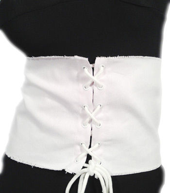 White Wide Corset Belt