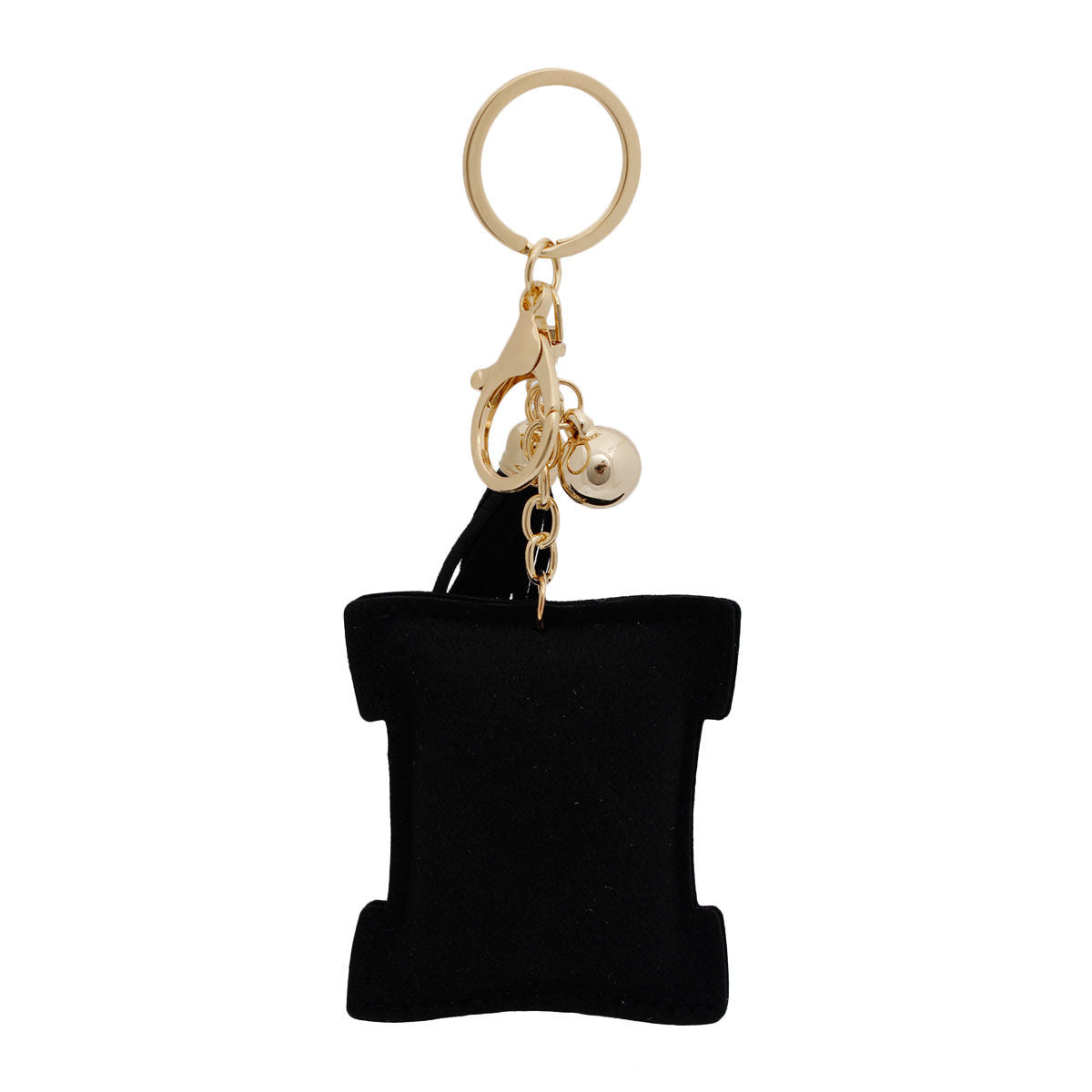 H Black Keychain Bag Charm