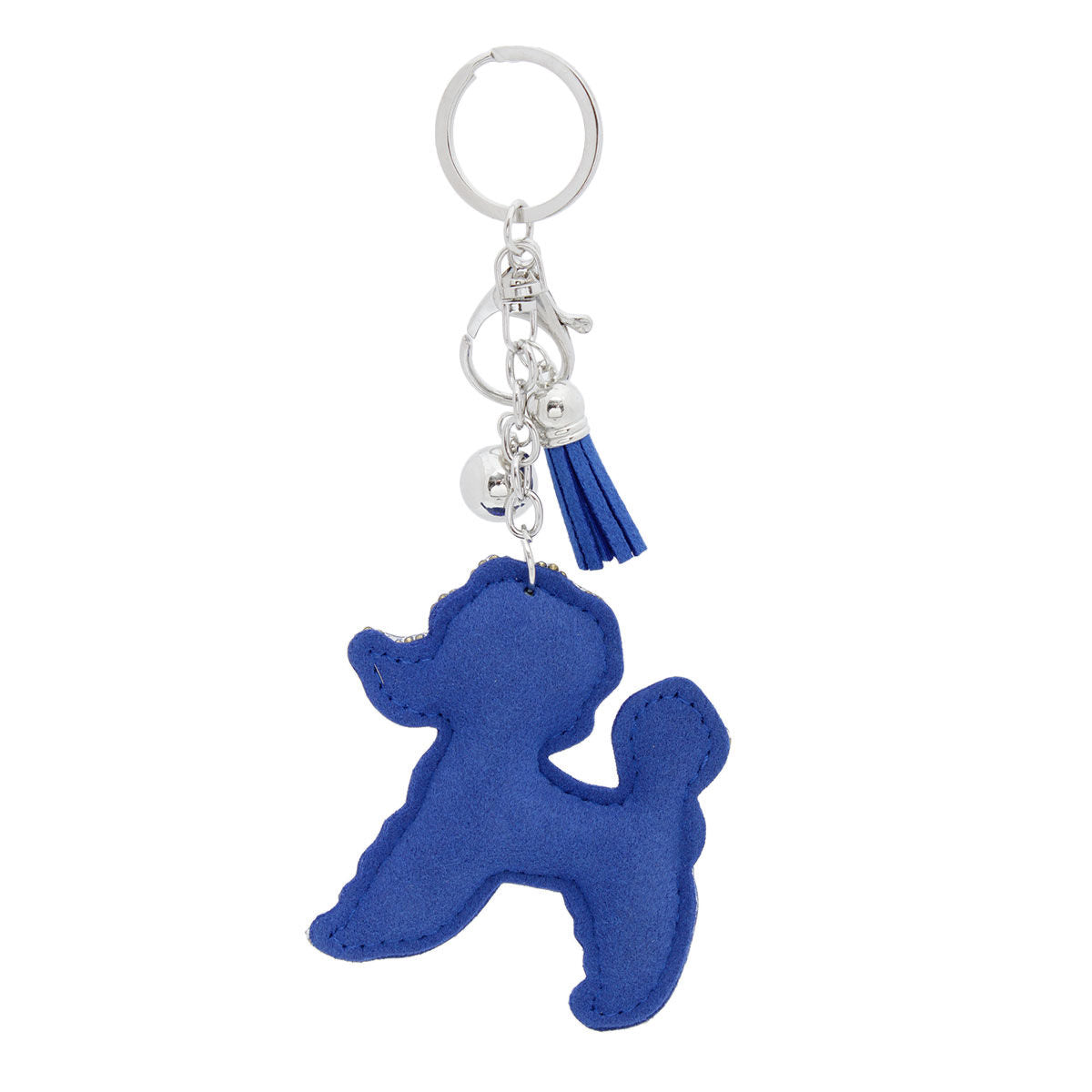 Blue Poodle Keychain Bag Charm