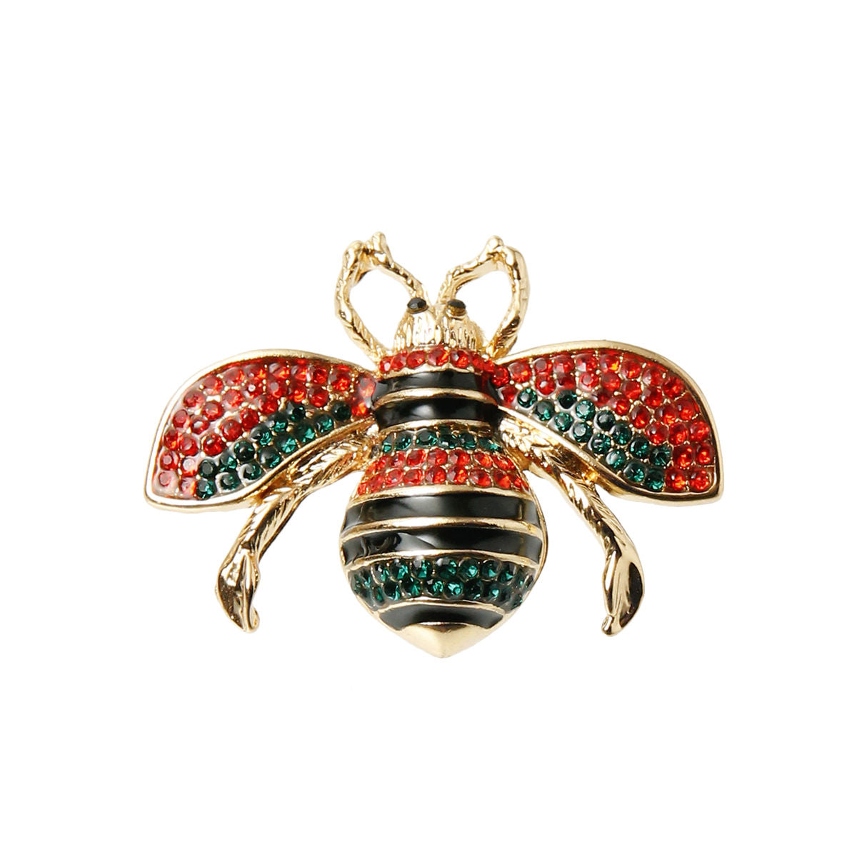 Polychromatic Rhinestone Bee Stretch Ring