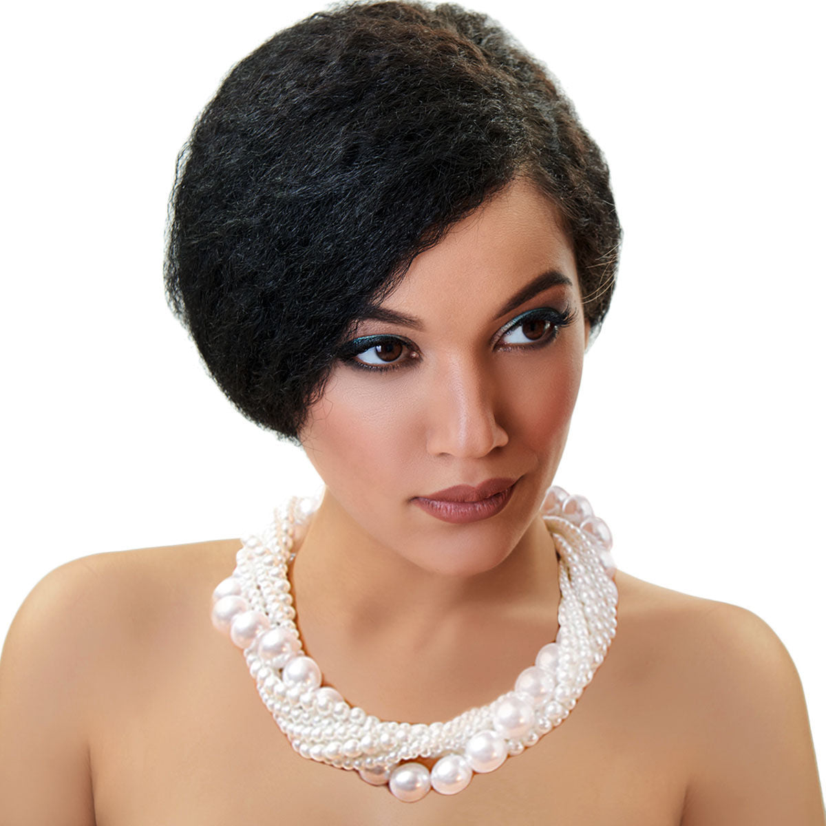 White Pearl Twisted Necklace Set