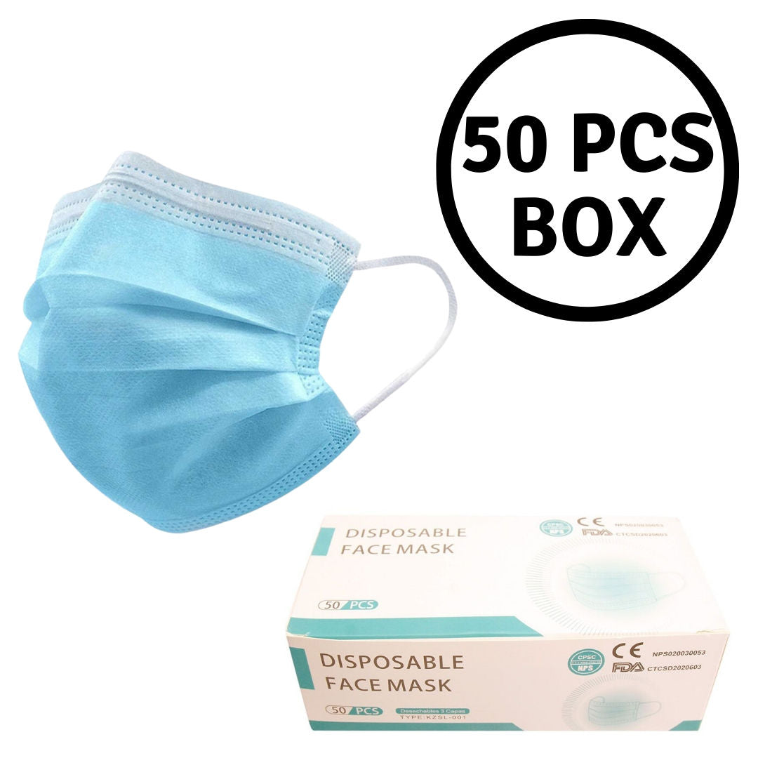 50 Pcs Triple Filtration Face Masks