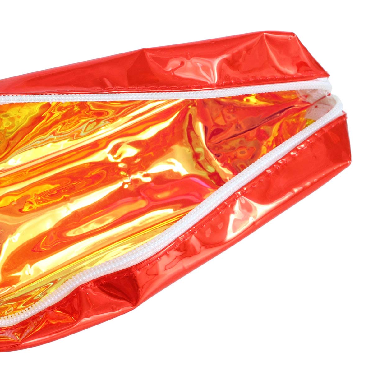 Red Shiny Transparent Cosmetic Pouch