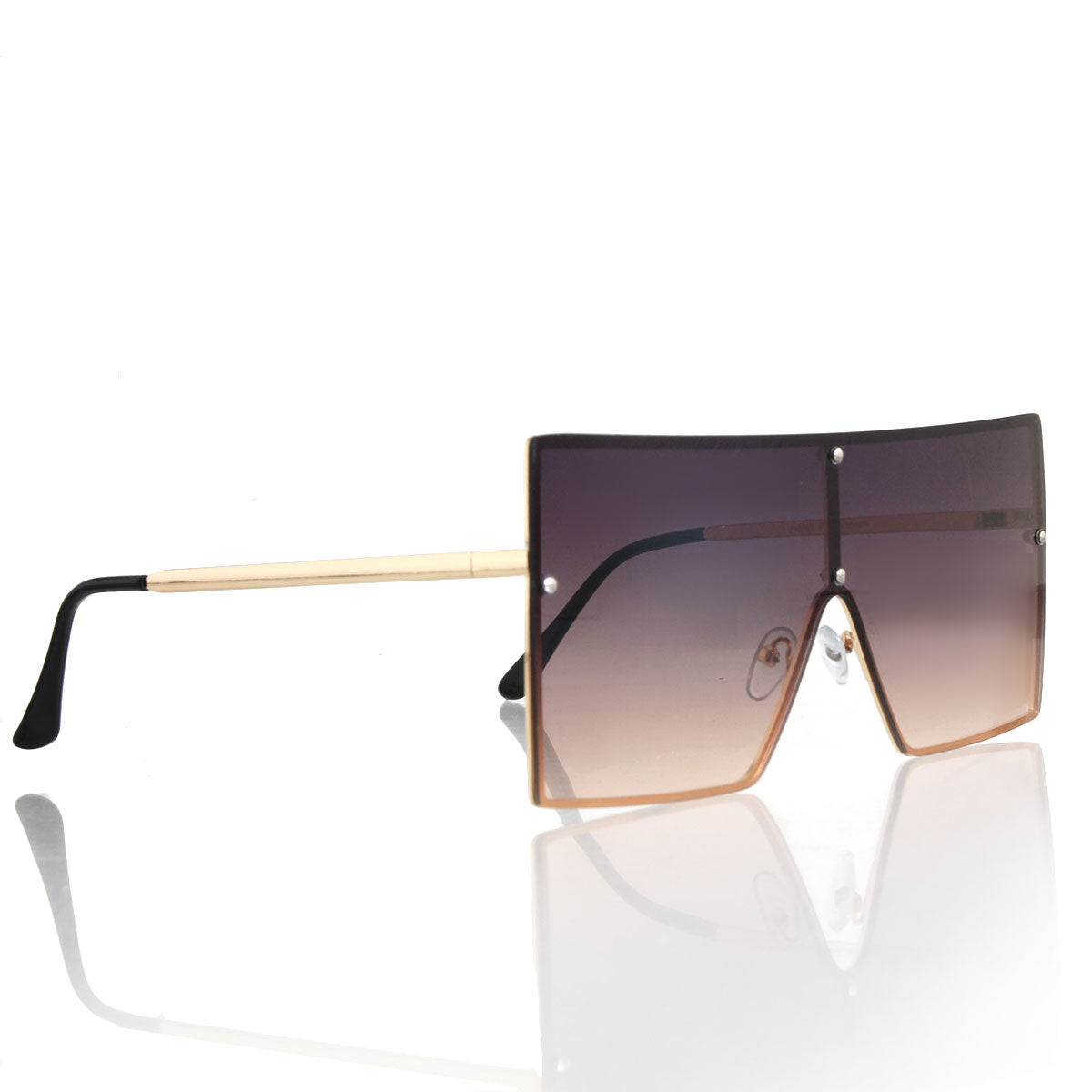 Gray Square One Lens Sunglasses