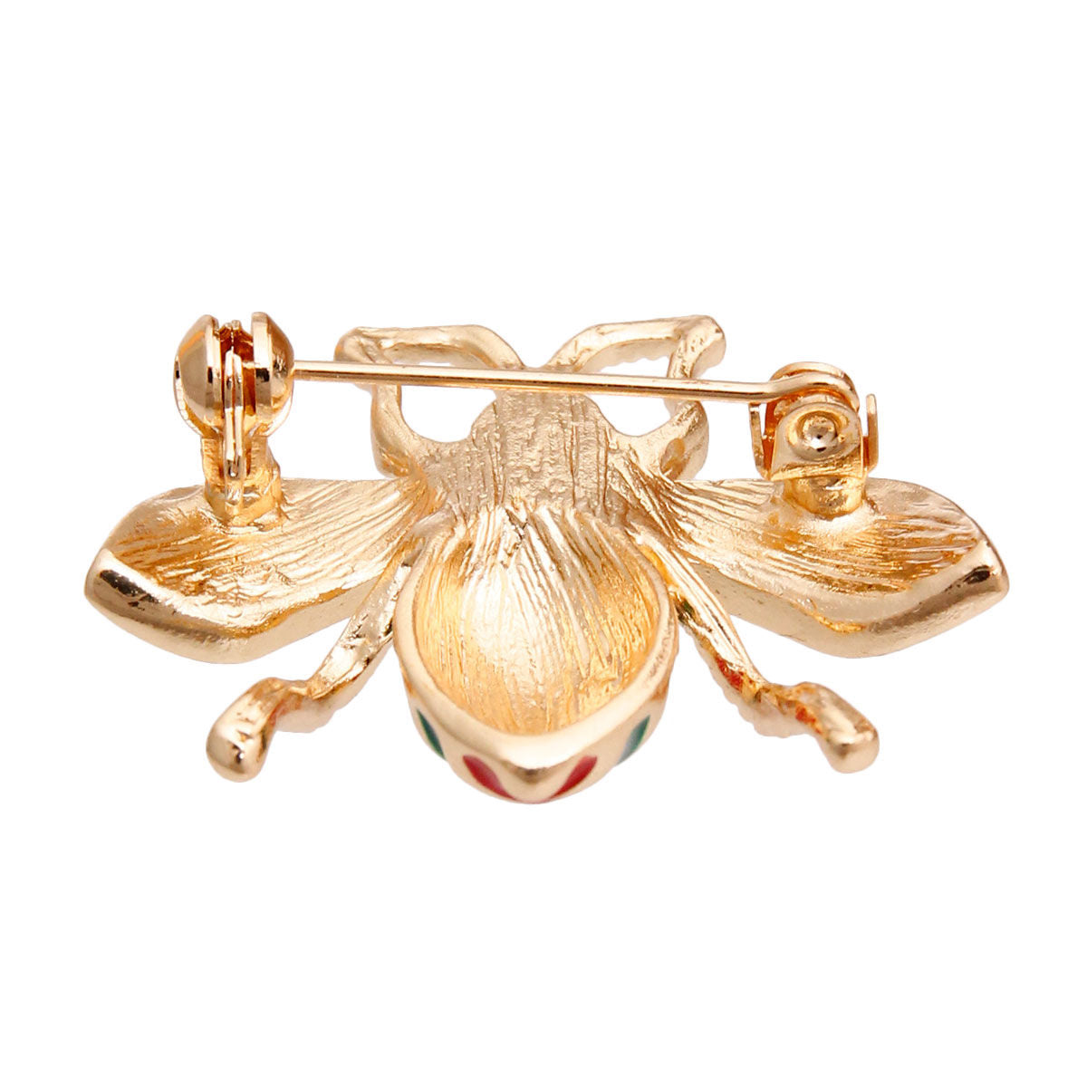 Red Bee Royalty: Crystal Bee Brooch