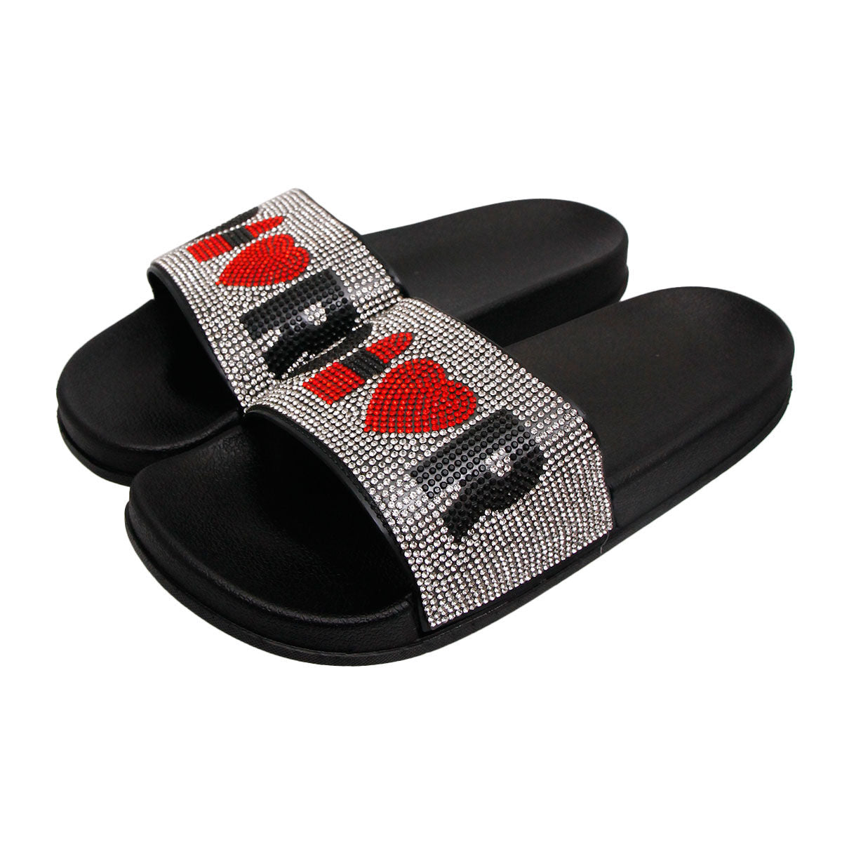 Size 12 Silver D Designer Slides