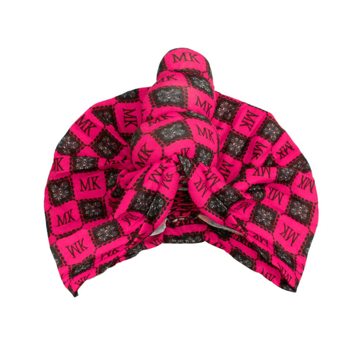 Pink MK Tall Twist Knot Turban