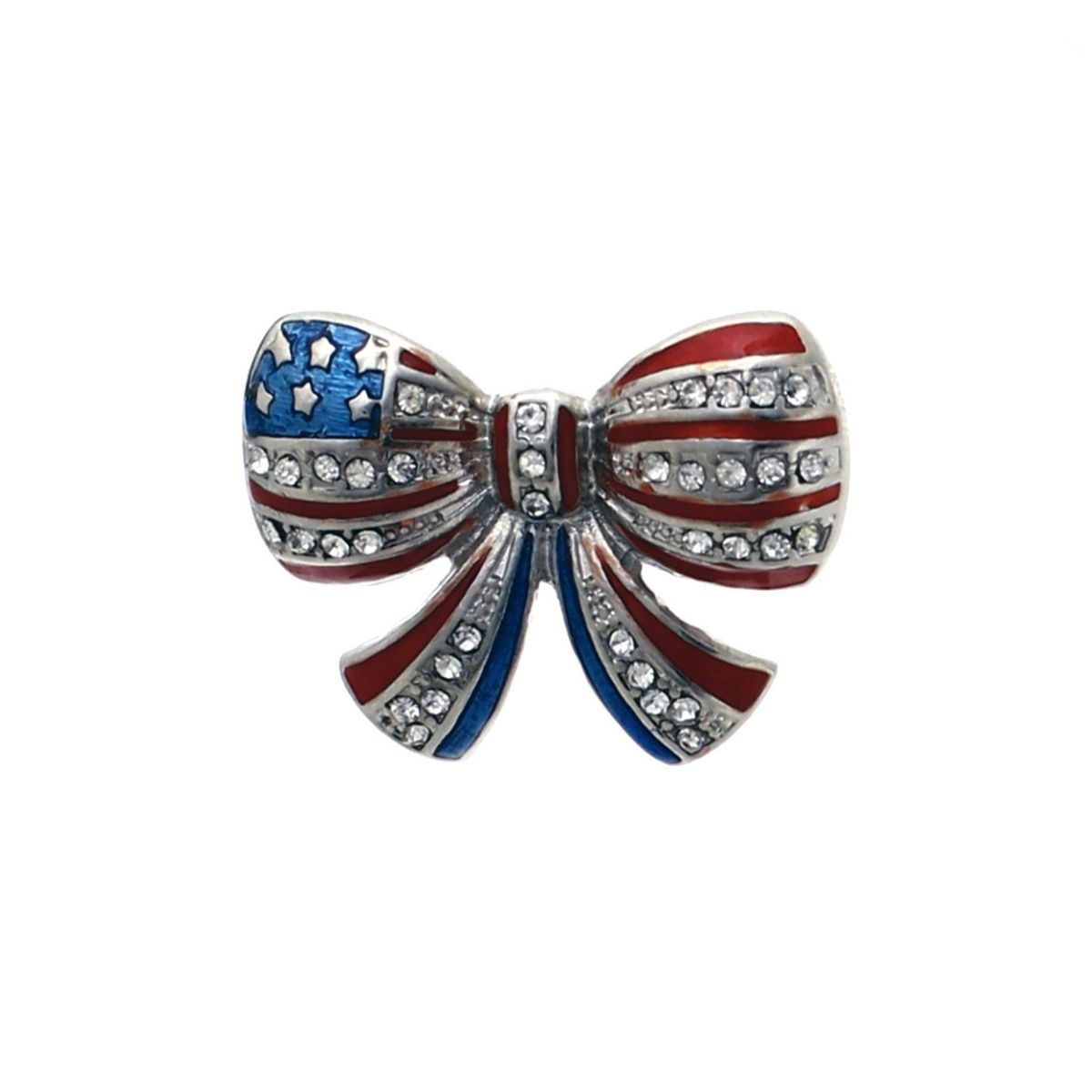 American Flag Ribbon Brooch