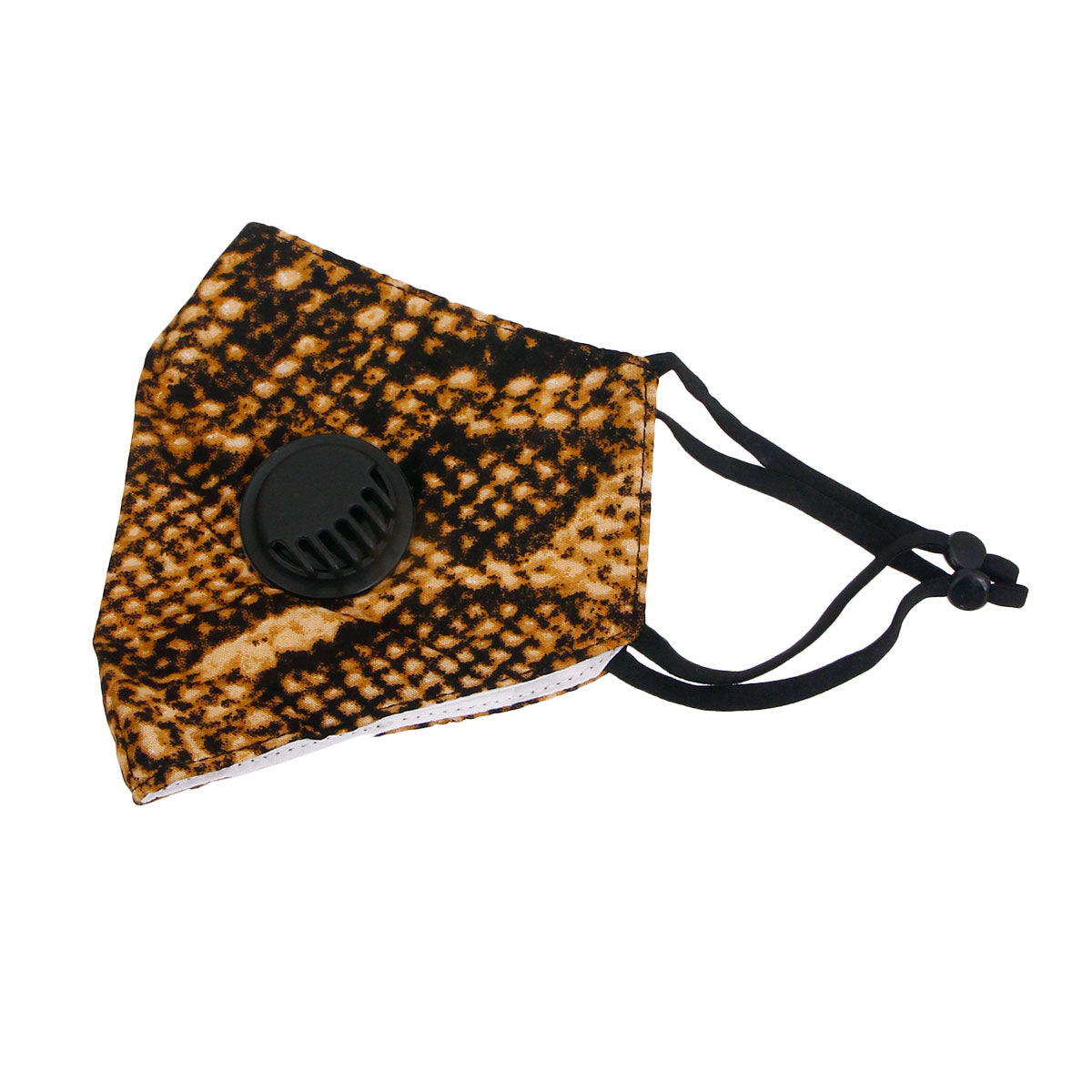 Brown Snake Skin Filter Mask