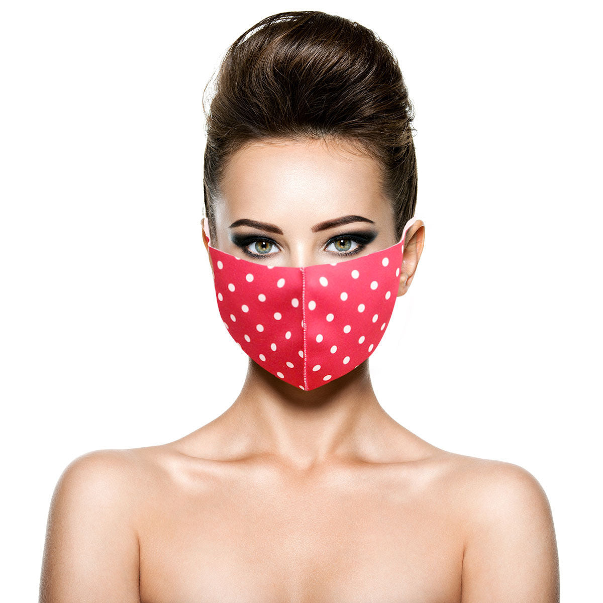 Pink Polka Dot Face Reusable Masks