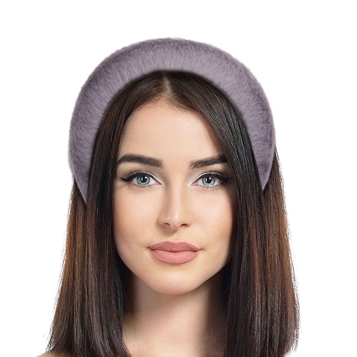 Gray Fur Headband