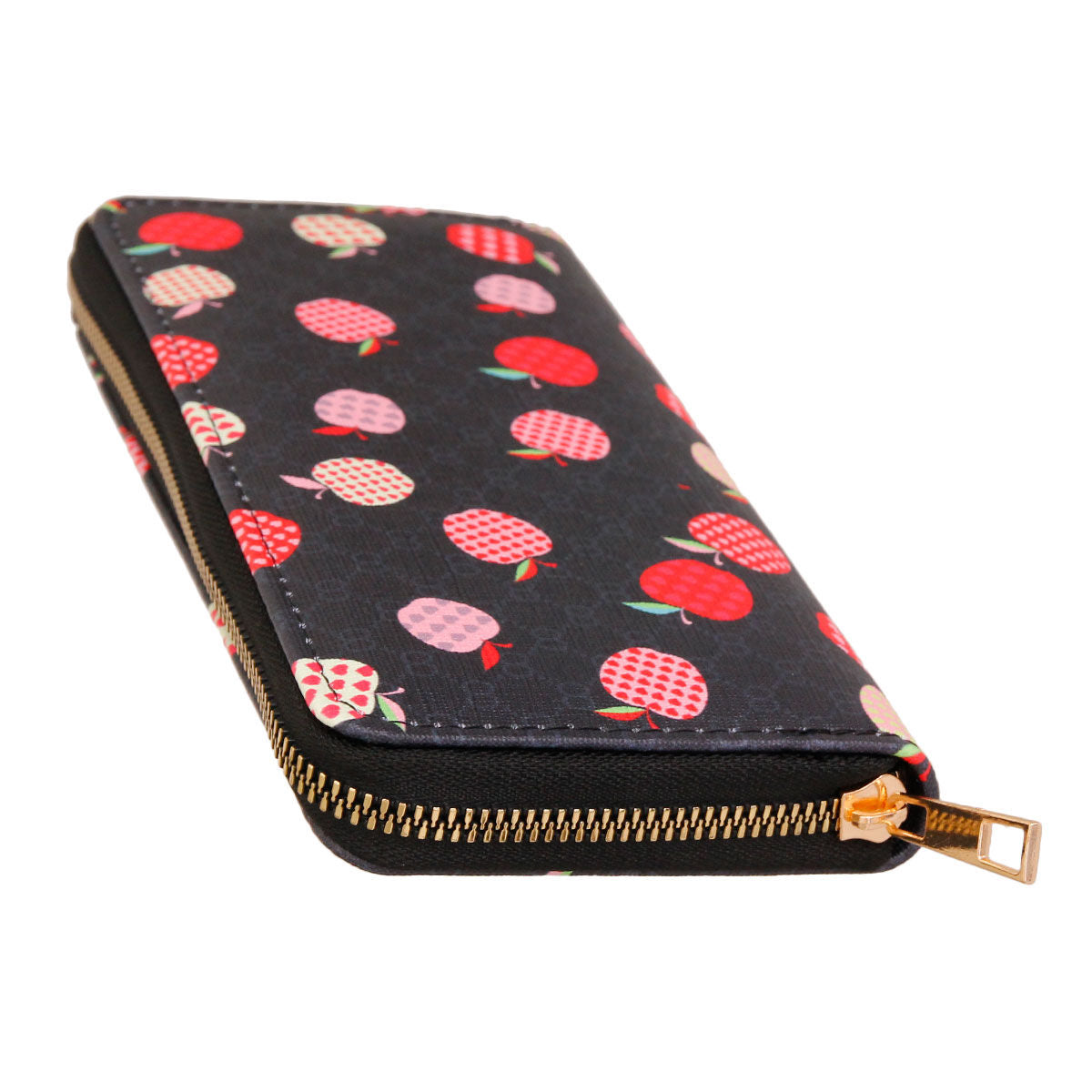 Black Apple Designer Woven Wallet