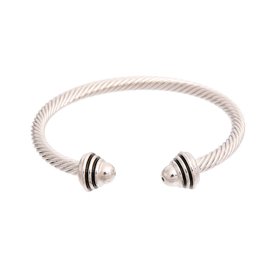 Black Stripe Cable Classic Bangle