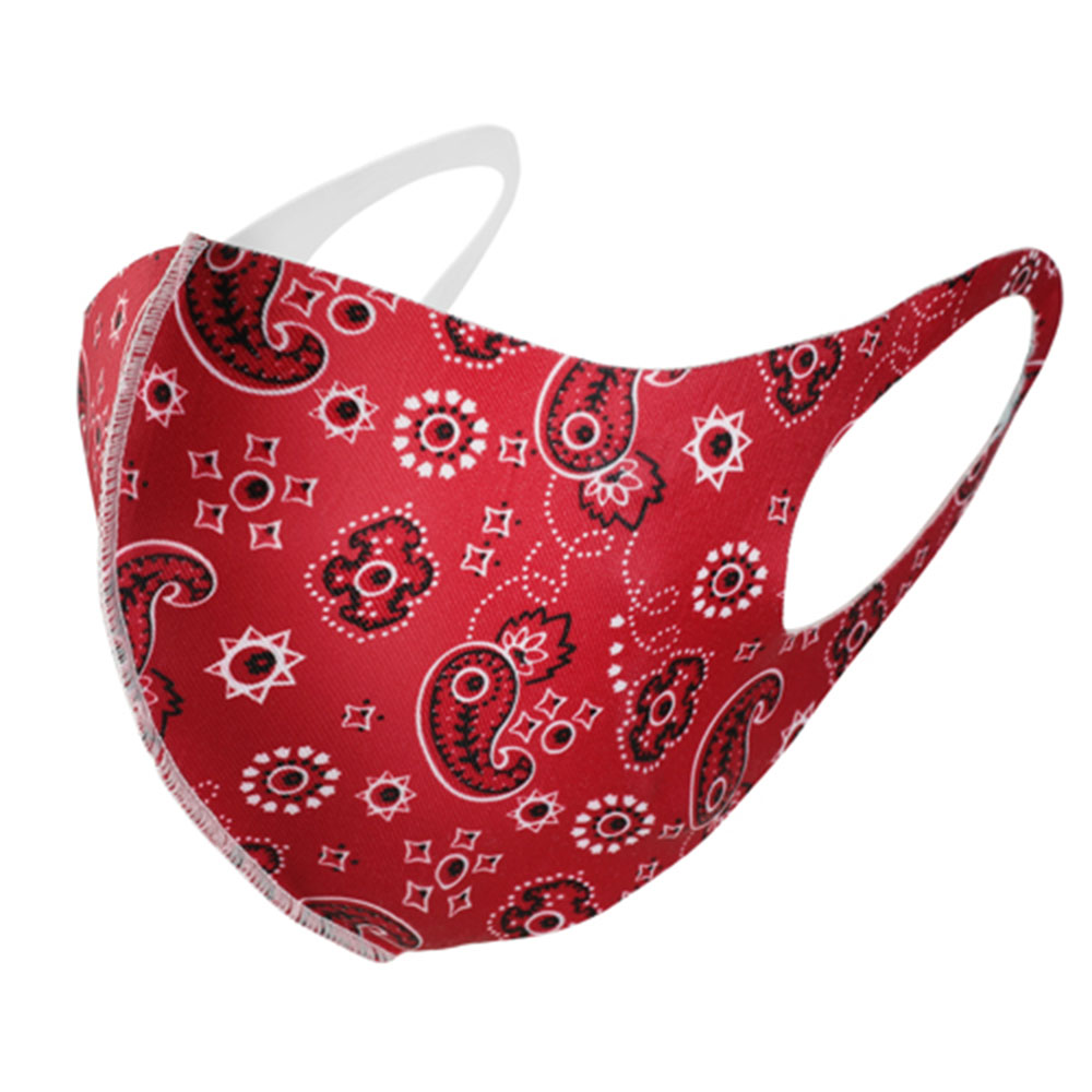 Red Paisley  Bandana Face Masks