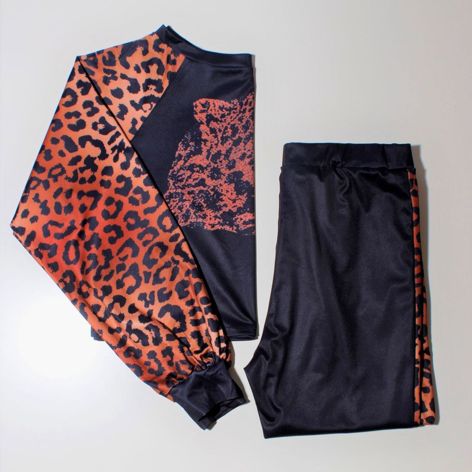 2XL Cheetah Top Pants Set