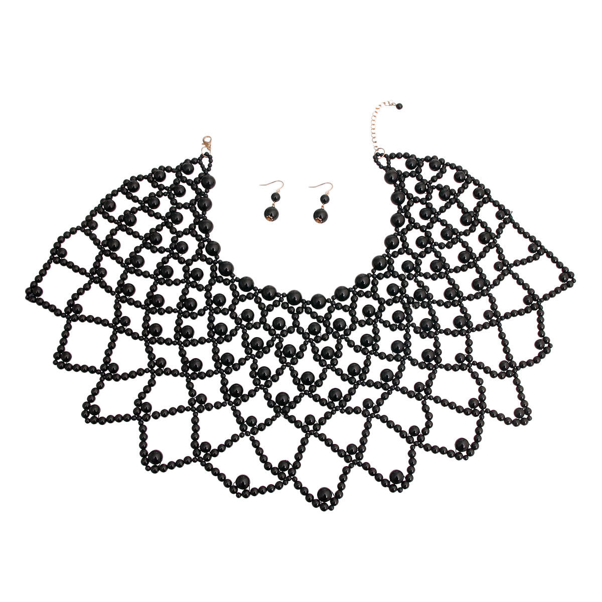 Black Pearl Choker Cape