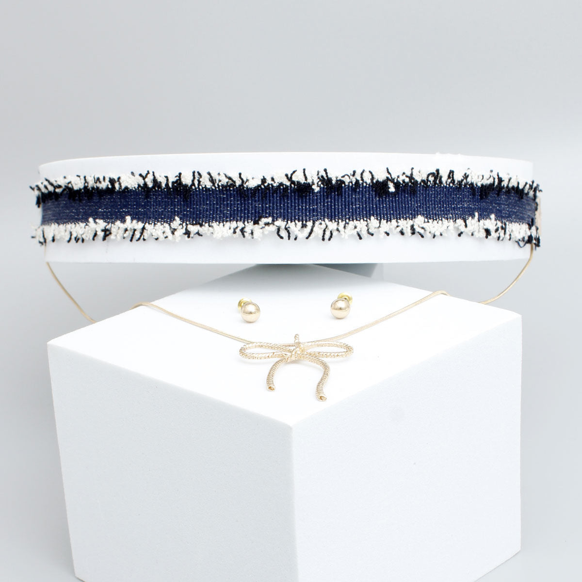 Ripped Denim Choker