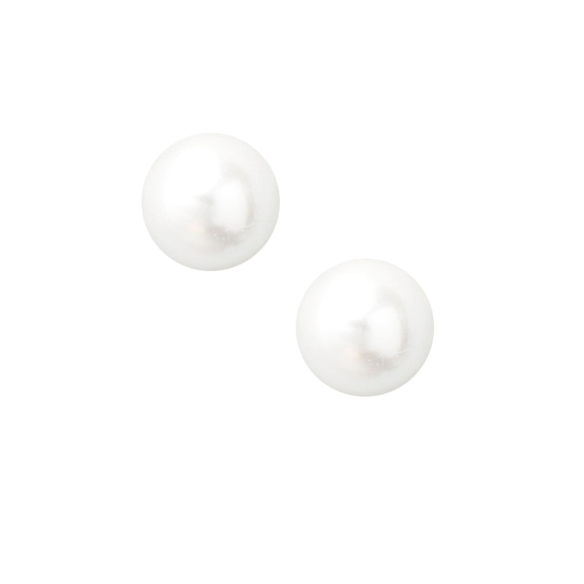 8mm White Pearl Studs