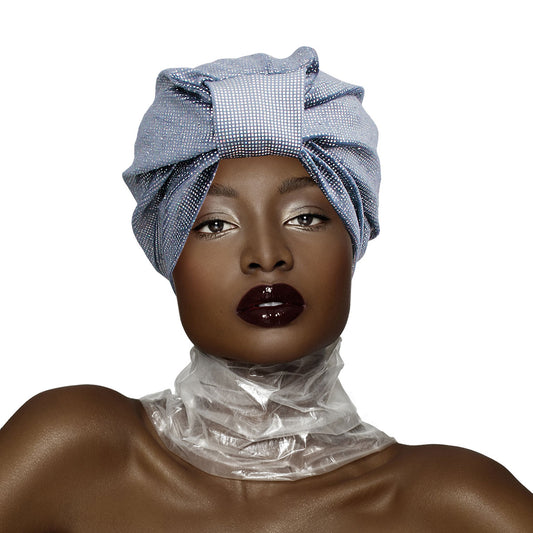 Silver Shimmering Metallic Turban