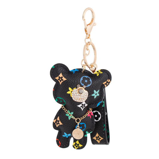 Black Teddy Charm Keychain