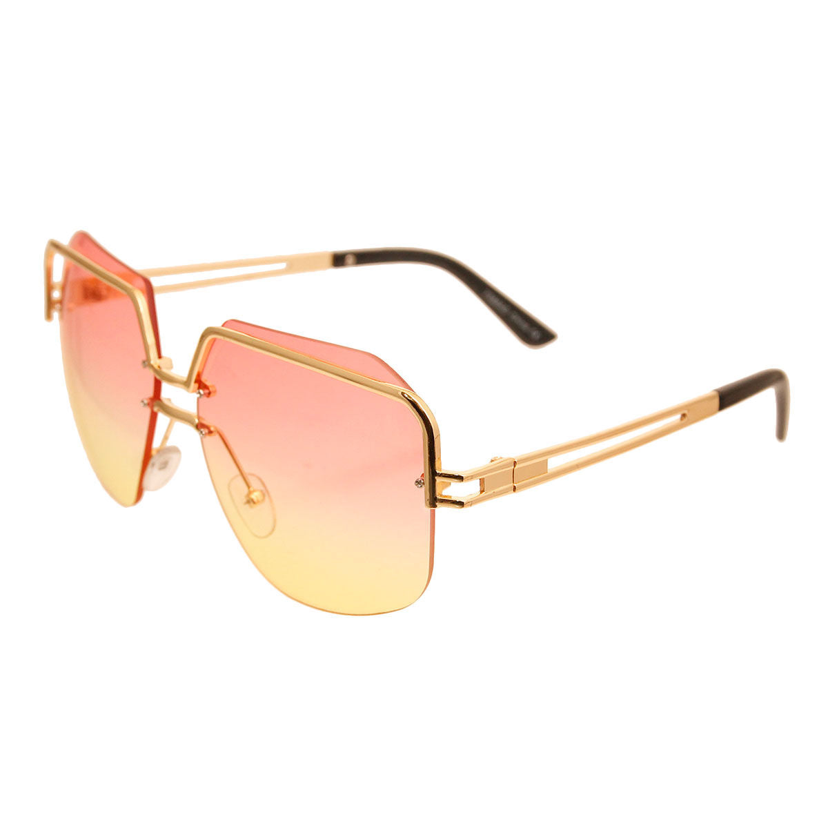 Yellow Square Frameless Sunglasses