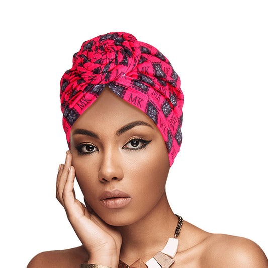 Pink MK Twist Knot Turban