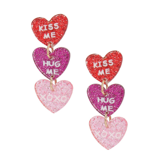 Kiss Me Convo Heart Earrings