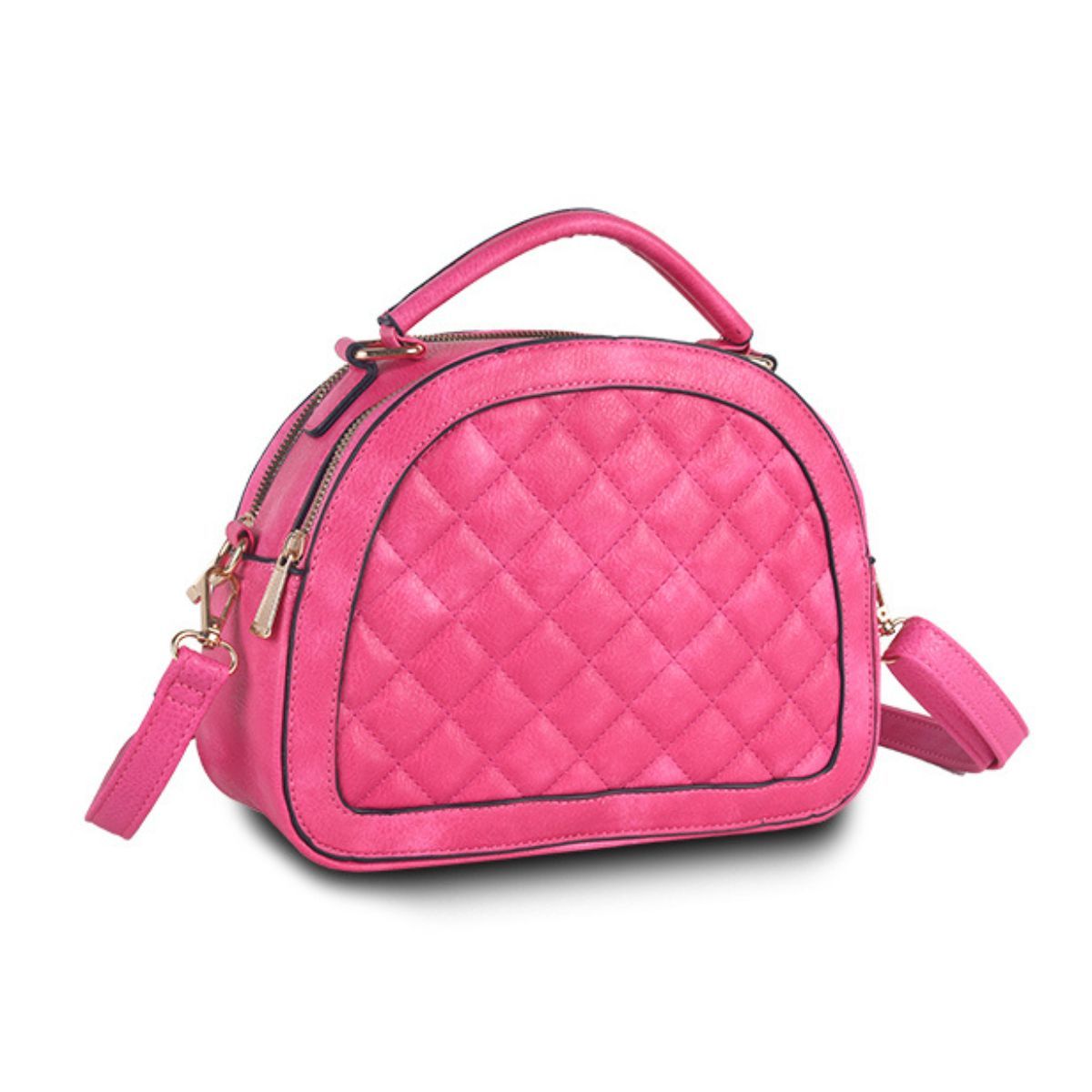 Fuchsia Quilted Canteen Bag