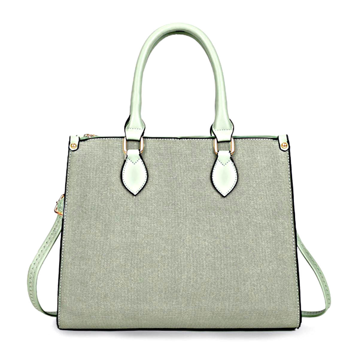 Purse Green Pebble Grain Satchel Handbag for Women