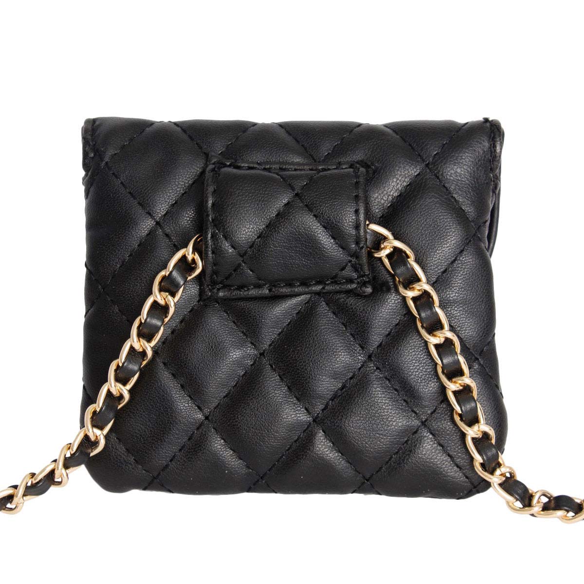 Quilted Black and Gold Mini Bag