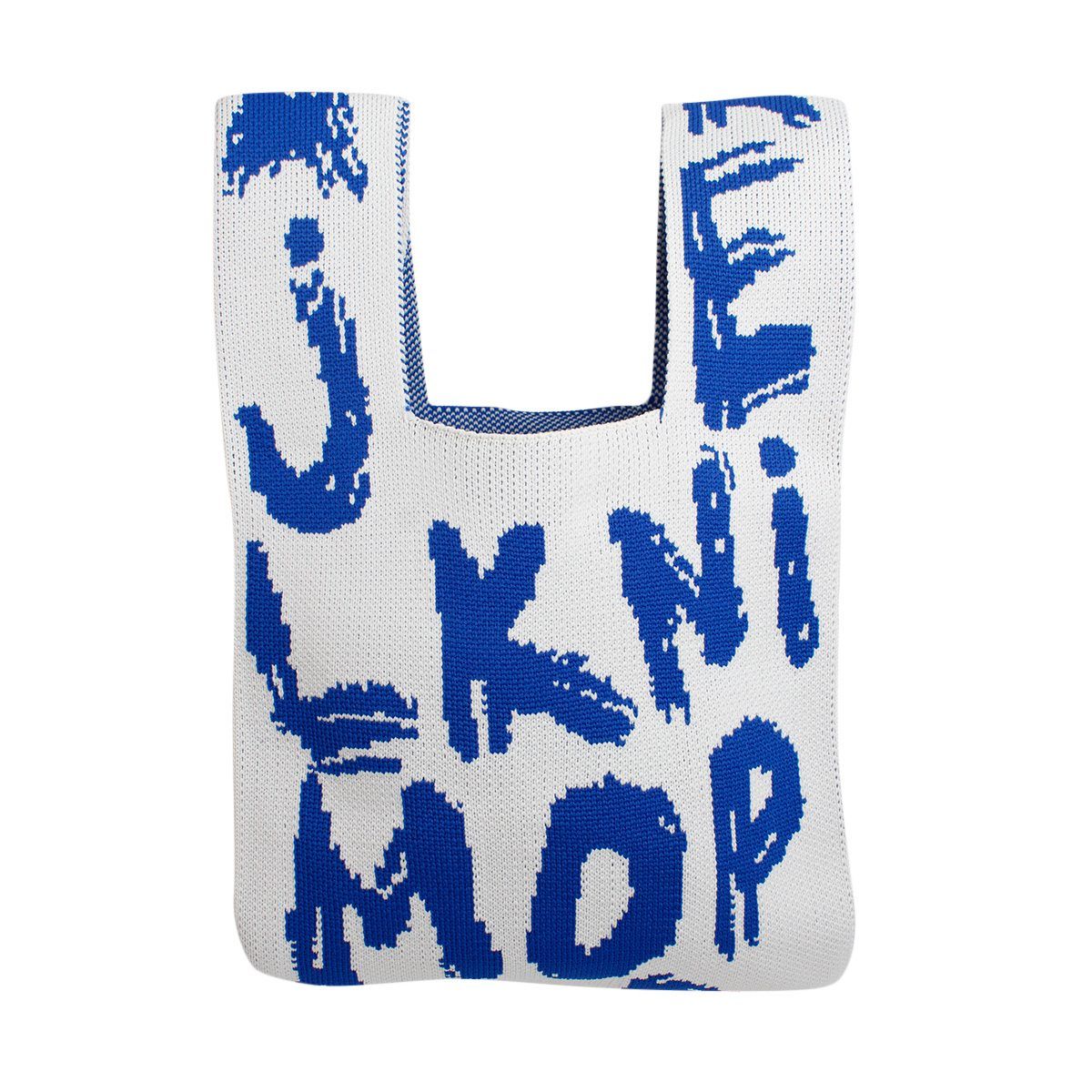 Purse Blue White Graffiti Handbag For Women