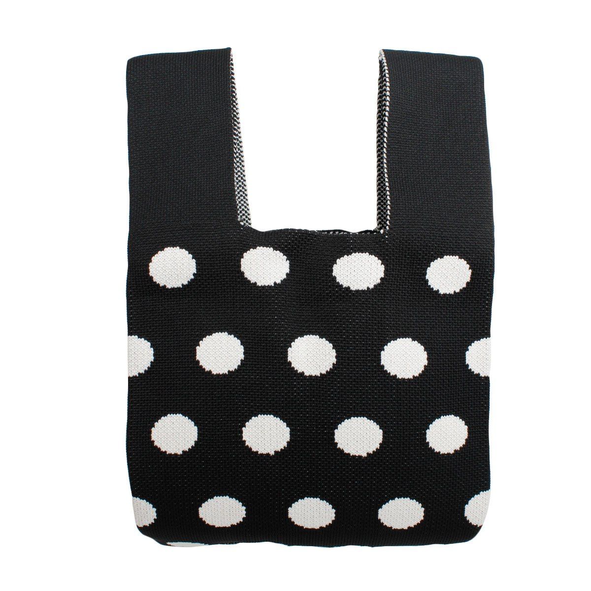 Purse Black Polka Dot Handbag For Women