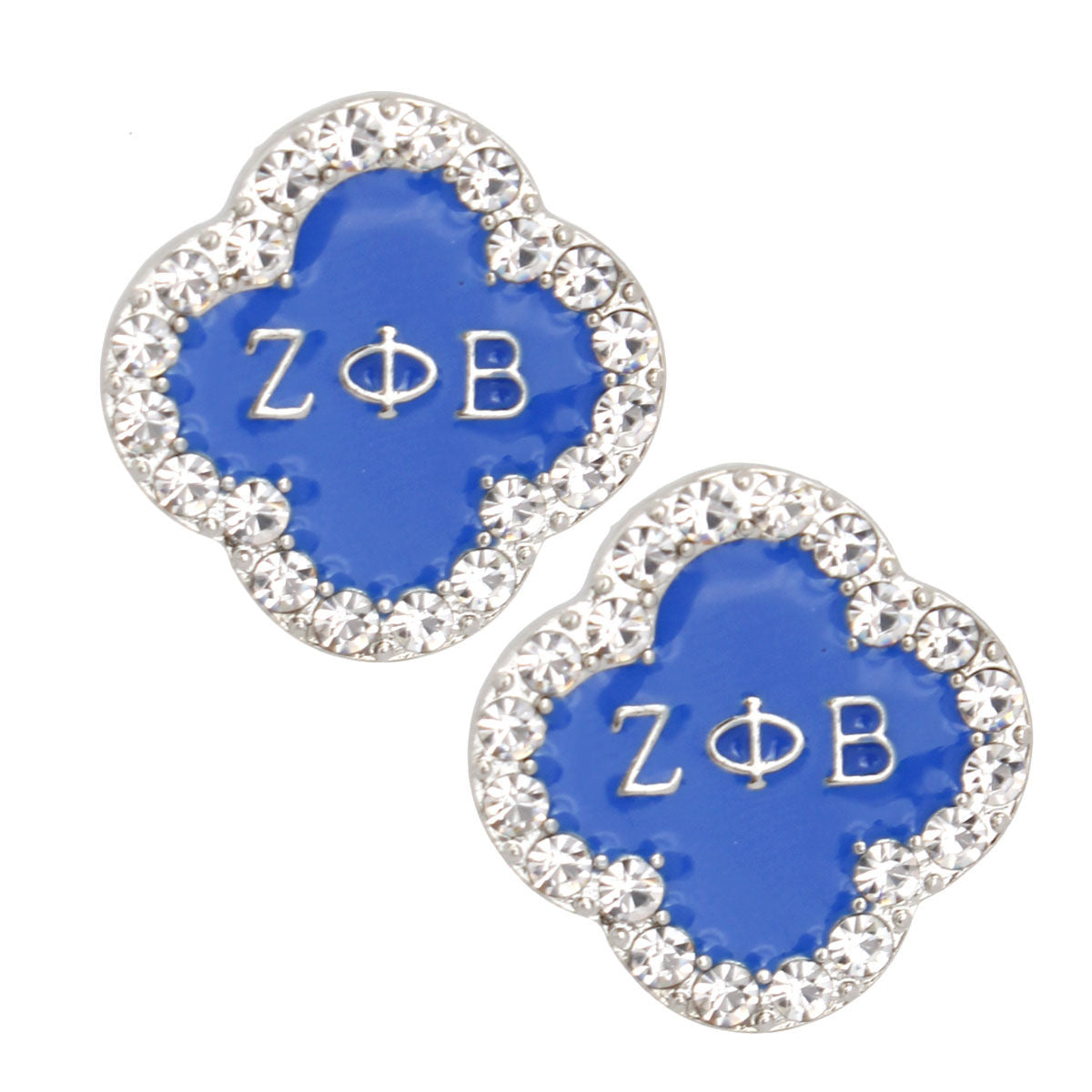 Blue Sorority Studs