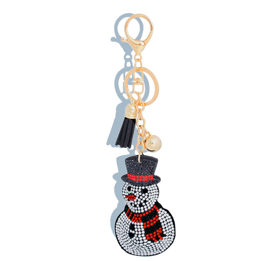 Keychain Black Snowman Bag Clip for Women