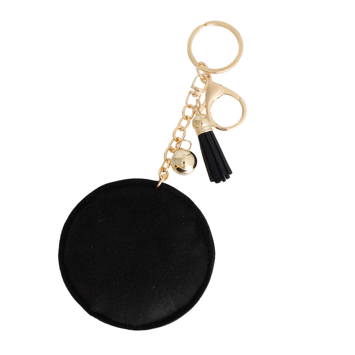 Black Melanin Round Keychain