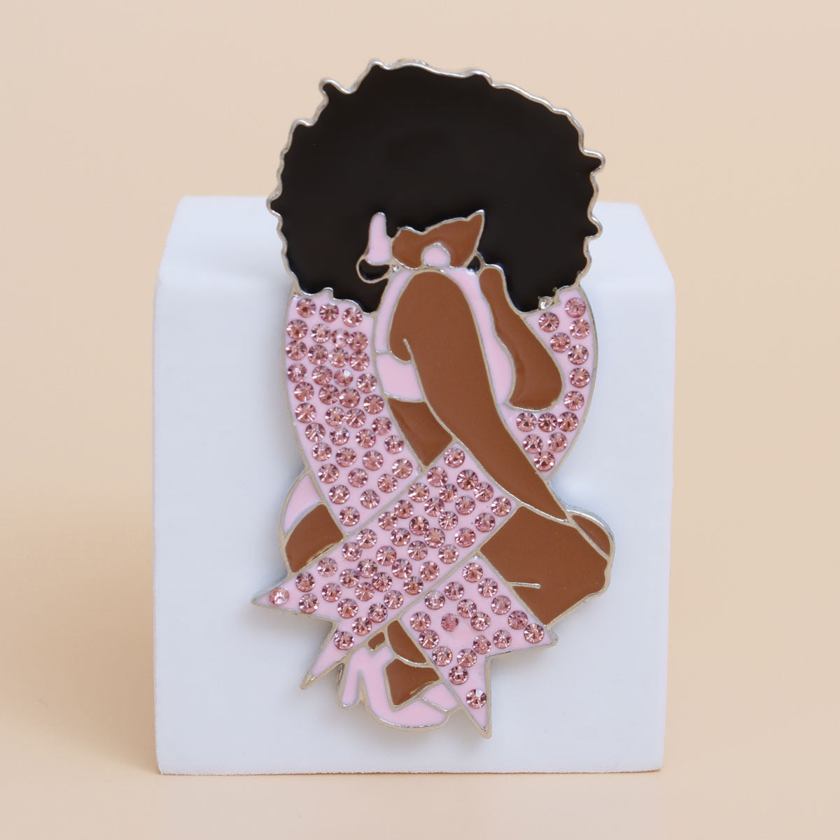 Light Pink Cancer Diva Brooch