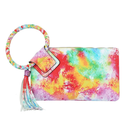 Rainbow Tie Dye Bangle Clutch