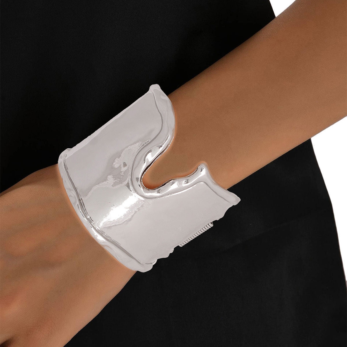 Silver Cut Out Edged Cuff