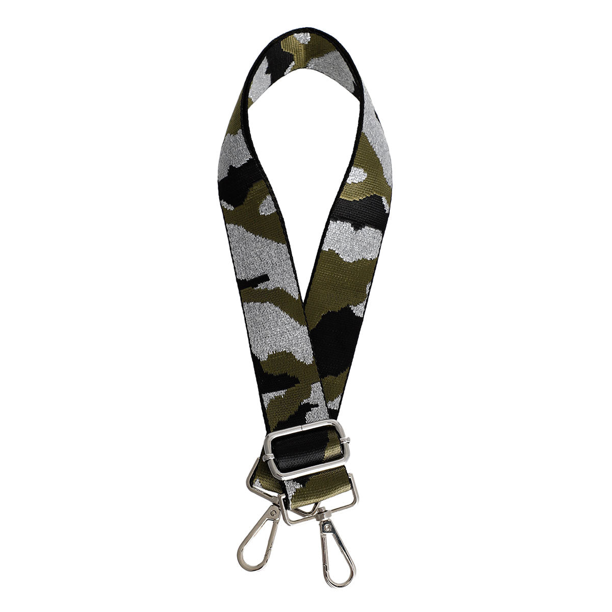 Green Camo Silver Bag Strap